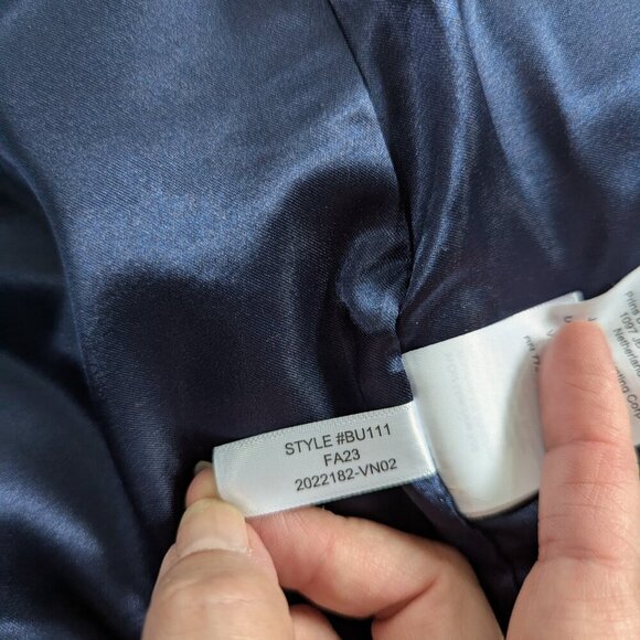 J. Crew Women's Pea Coat Puffer Jacket - Size XS Blue - Picture 14 of 15